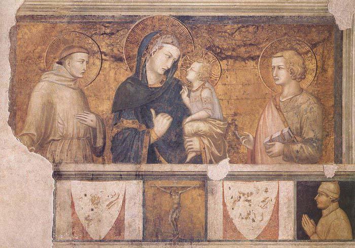 Ambrogio Lorenzetti Madonna with St Francis and St John the Evangelist Sweden oil painting art